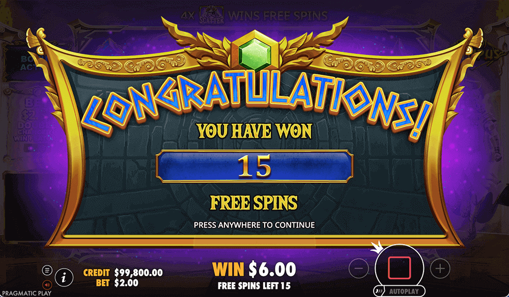 Бонусная игра в Gates of Olympus Бонусная игра в Gates of Olympus